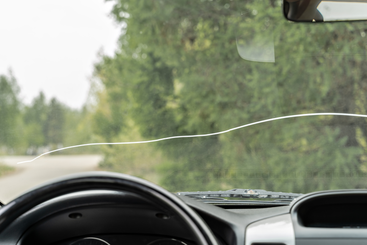 Crack-across-a-windshield