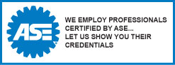 ASE - We employ professionals certified by ASE